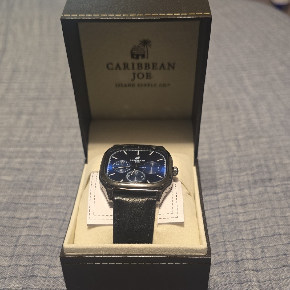 Caribbean Joe Midnight Blue and Black Timepiece
